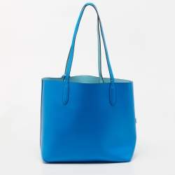 Pre Owned Kate Spade Blue Leather Ava Reversible Tote