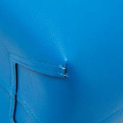 Pre Owned Kate Spade Blue Leather Ava Reversible Tote
