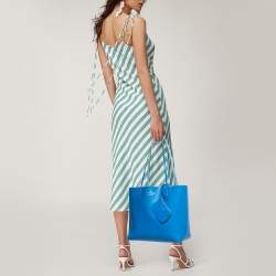 Pre Owned Kate Spade Blue Leather Ava Reversible Tote