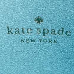 Pre Owned Kate Spade Blue Leather Ava Reversible Tote