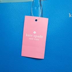 Pre Owned Kate Spade Blue Leather Ava Reversible Tote