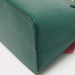 Pre Owned Kate Spade Green Leather Medium Dome Satchel