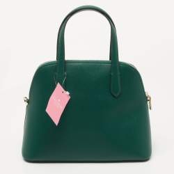 Pre Owned Kate Spade Green Leather Medium Dome Satchel
