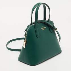 Pre Owned Kate Spade Green Leather Medium Dome Satchel