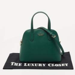 Pre Owned Kate Spade Green Leather Medium Dome Satchel