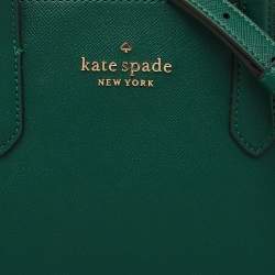 Pre Owned Kate Spade Green Leather Medium Dome Satchel