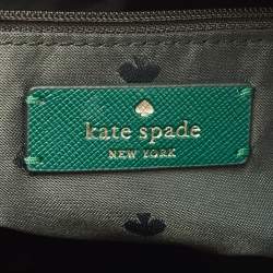 Pre Owned Kate Spade Green Leather Medium Dome Satchel