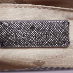 Pre Owned Kate Spade Lilac Glitter Fabric and Leather Tinsel Satchel