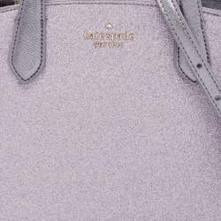 Pre Owned Kate Spade Lilac Glitter Fabric and Leather Tinsel Satchel
