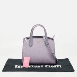 Pre Owned Kate Spade Lilac Glitter Fabric and Leather Tinsel Satchel