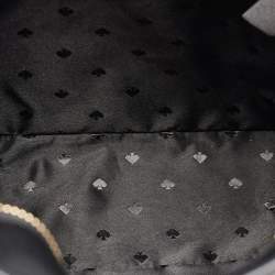 Pre Owned Kate Spade Black Glitter Fabric and Leather Tinsel Tote