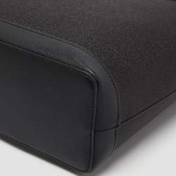 Pre Owned Kate Spade Black Glitter Fabric and Leather Tinsel Tote