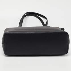 Pre Owned Kate Spade Black Glitter Fabric and Leather Tinsel Tote