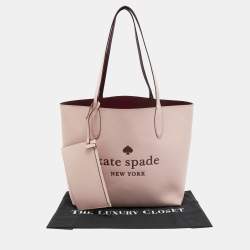 Kate Spade Rose Smoke Leather Glitter On Tote