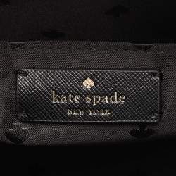 Kate Spade Black Glitter Fabric and Leather Tinsel Satchel