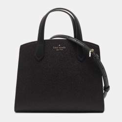 Kate Spade Black Glitter Fabric and Leather Tinsel Satchel