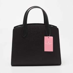 Kate Spade Black Glitter Fabric and Leather Tinsel Satchel