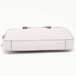 Pre Owned Kate Spade Tri Color Saffiano Leather Laptop Bag