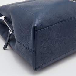 Pre Owned Kate Spade Navy Blue Leather Jackson Triple Compartment Satchel