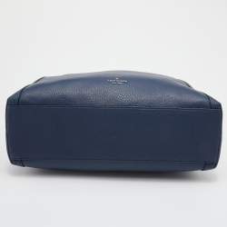 Pre Owned Kate Spade Navy Blue Leather Jackson Triple Compartment Satchel