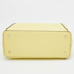 Pre Owned Kate Spade Yellow Leather Jackson Medium Triple Compartment Satchel