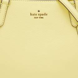 Pre Owned Kate Spade Yellow Leather Jackson Medium Triple Compartment Satchel