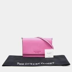 Pre Owned Kate Spade Pink Leather Convertible Crossbody Bag