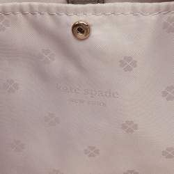 Kate Spade Light Grey Leather Large Molly Tote