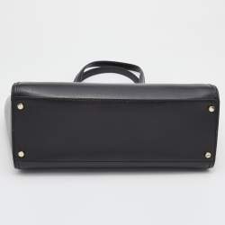 Kate Spade Black Leather Large Patterson Drive Geraldine Satchel