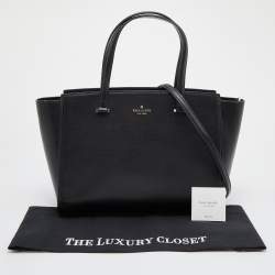 Kate Spade Black Leather Large Patterson Drive Geraldine Satchel