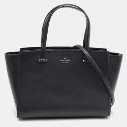 Kate Spade Black Leather Large Patterson Drive Geraldine Satchel