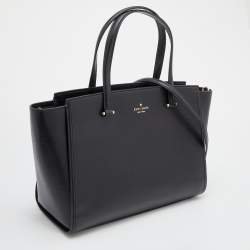 Kate Spade Black Leather Large Patterson Drive Geraldine Satchel
