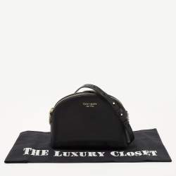 Kate Spade Black Leather Spencer Small Double Zip Crossbody Bag