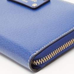 مملوكة مسبقًا Kate Spade Blue Leather Wellesley Neda Continental Wallet