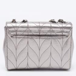 Pre Owned Kate Spade Metallic Briar Lane Quilted Leather Mini Evelyn Shoulder Bag