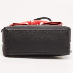 Pre Owned Kate Spade Black Leather Minnie Mouse Satchel 