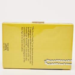 Pre Owned Kate Spade Yellow Vinyl The Great Gatsby Book Clutch
