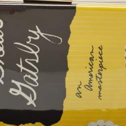 Pre Owned Kate Spade Yellow Vinyl The Great Gatsby Book Clutch