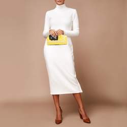 Pre Owned Kate Spade Yellow Vinyl The Great Gatsby Book Clutch