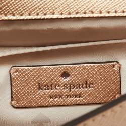 Pre Owned Kate Spade Metallic Leather Carson Flap Crossbody Bag