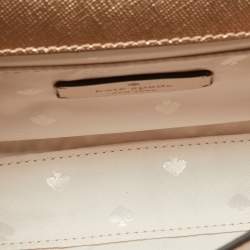 Pre Owned Kate Spade Metallic Leather Carson Flap Crossbody Bag