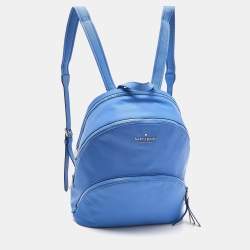 Pre Owned Kate Spade Blue Nylon Large Karissa Backpack
