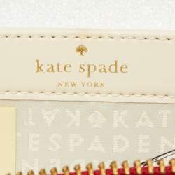 Pre Owned Kate Spade Red Leather Zip Around Wallet