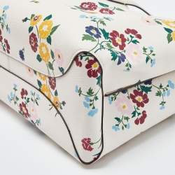 Kate Spade White Floral Print Coated Canvas Shopper Tote