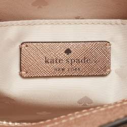 Kate Spade Rose Gold Glitter Fabric and Leather Tinsel Satchel