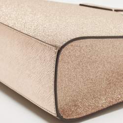 Kate Spade Rose Gold Glitter Fabric and Leather Tinsel Satchel