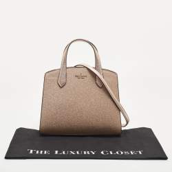 Kate Spade Rose Gold Glitter Fabric and Leather Tinsel Satchel