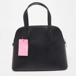 Pre Owned Kate Spade Black Coated Canvas Medium Schuyler Dome Satchel
