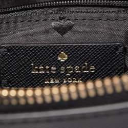 Pre Owned Kate Spade Black Coated Canvas Medium Schuyler Dome Satchel