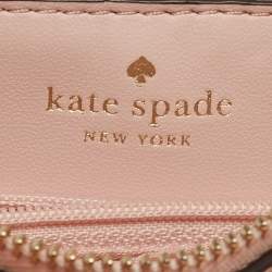 Pre Owned Kate Spade Rose Smoke Pebbled Leather Small Leila Crossbody Bag